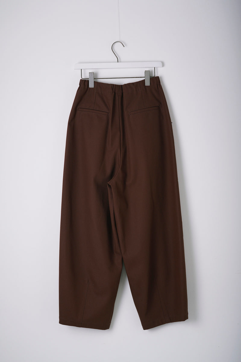 SATIN BALLON PANTS - BROWN